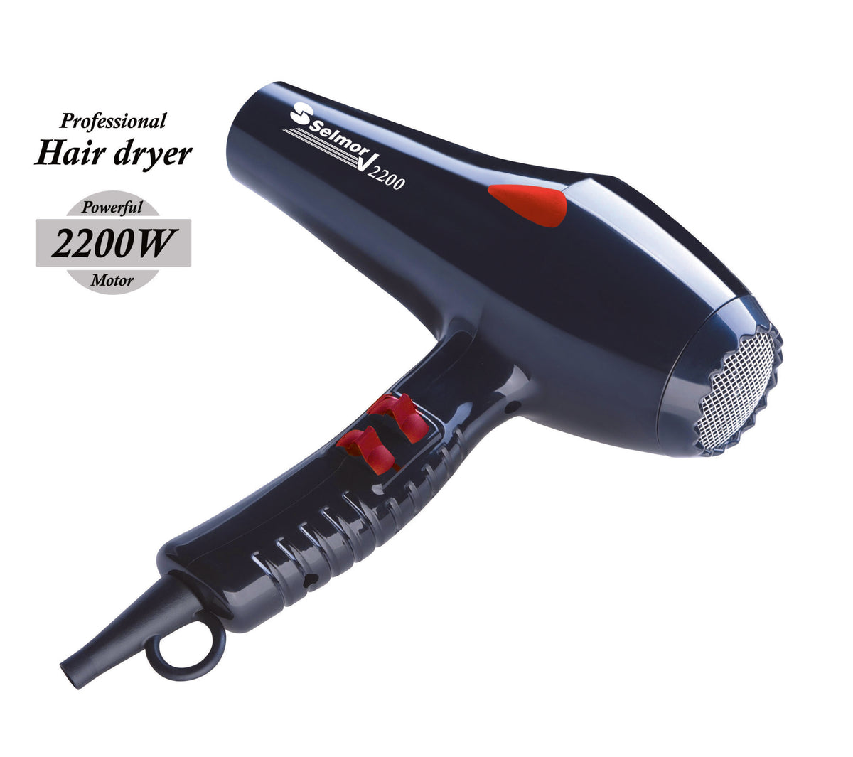 מייבש שיער 2200W סלמור פן לשיער עם דיפיוזר ושתי פיות