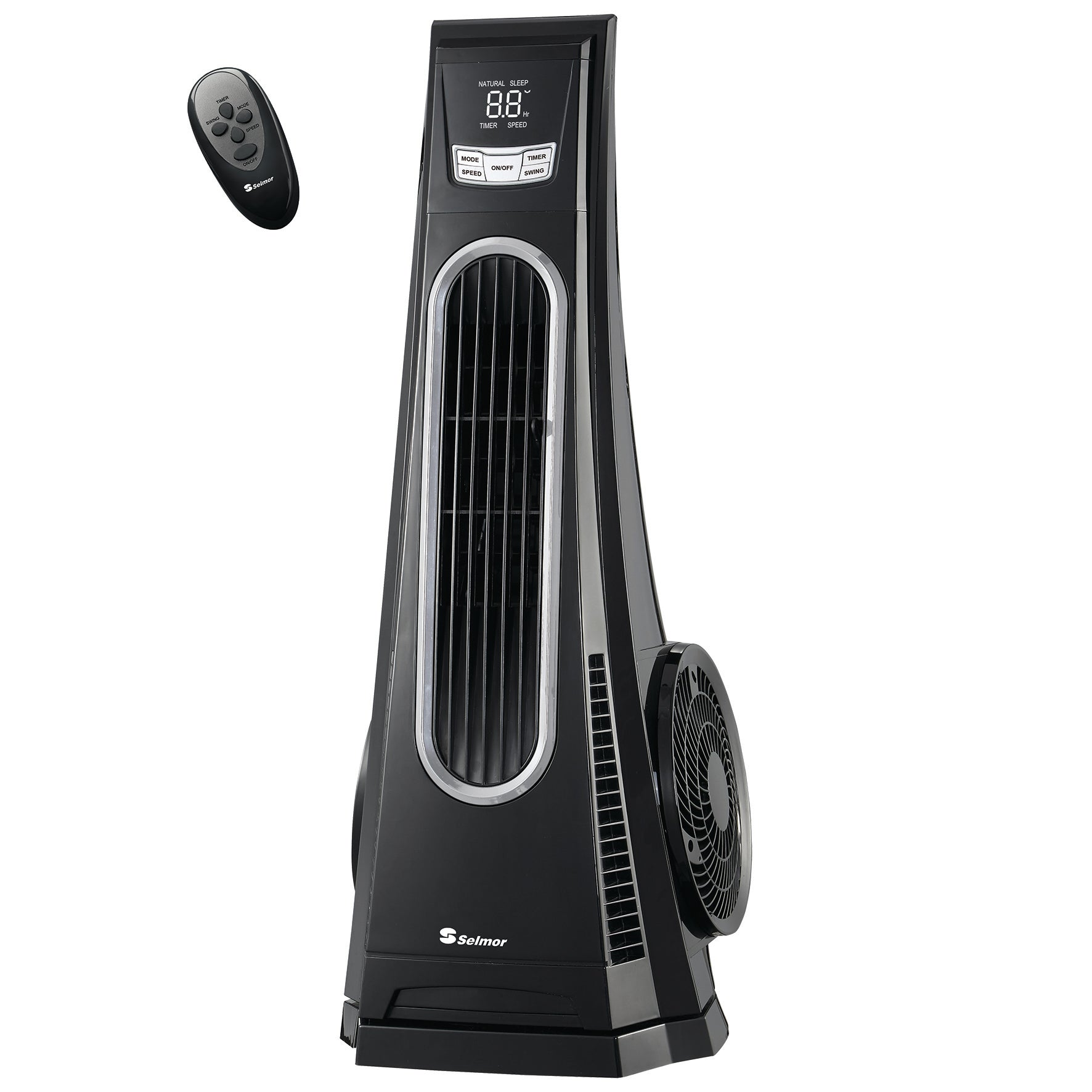 מאוורר מגדל דיגיטלי עם שלט סלמור