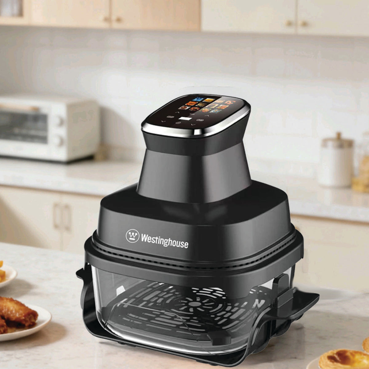 AirFry Crunchi מערכת בישול ניידת מזכוכית ללא שמן מבית Westinghouse דגם WKAFX27D מכירה מוקדמת