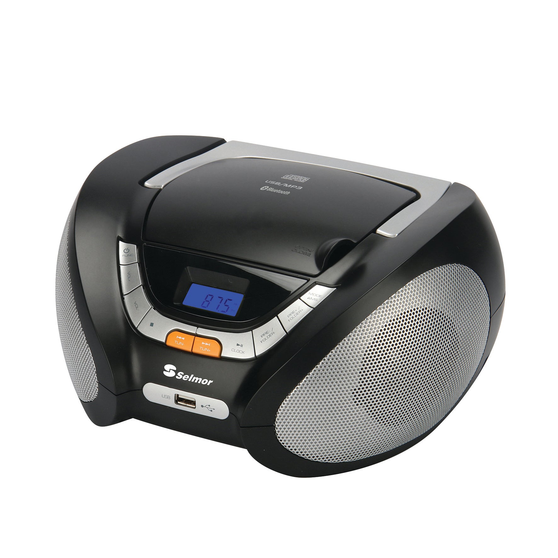 רדיו דיסק סלמור מערכת שמע USB ,MP3 ,CD ,bluetooth בצבע שחור