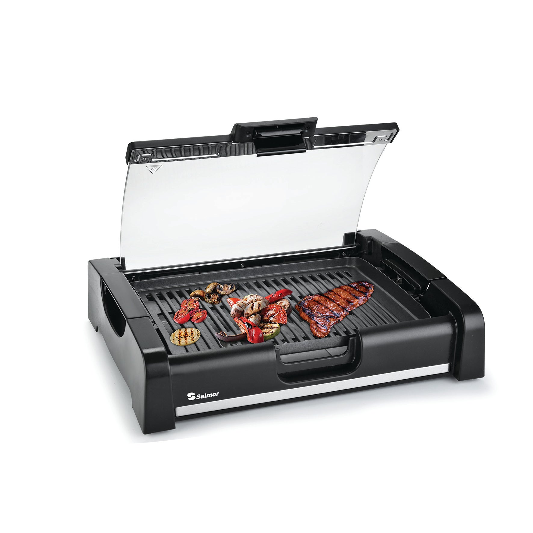 גריל חשמלי עם מכסה זכוכית לבית או למרפסת סלמור