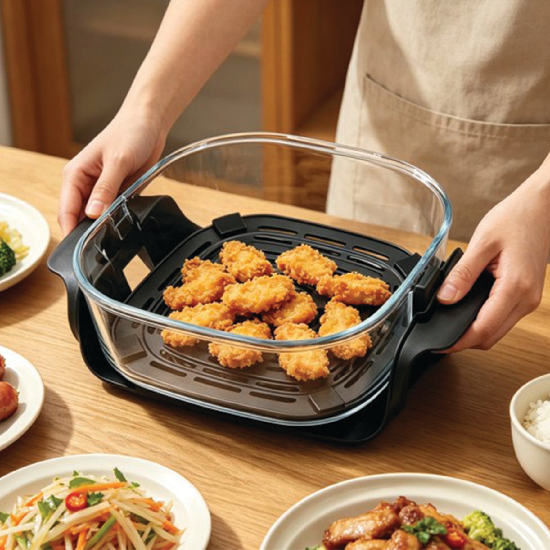 AirFry Crunchi מערכת בישול ניידת מזכוכית ללא שמן מבית Westinghouse דגם WKAFX27D מכירה מוקדמת