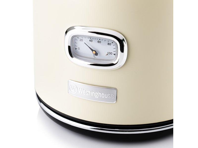 קומקום חשמלי מעוצב רטרו Westinghouse בצבע קרם