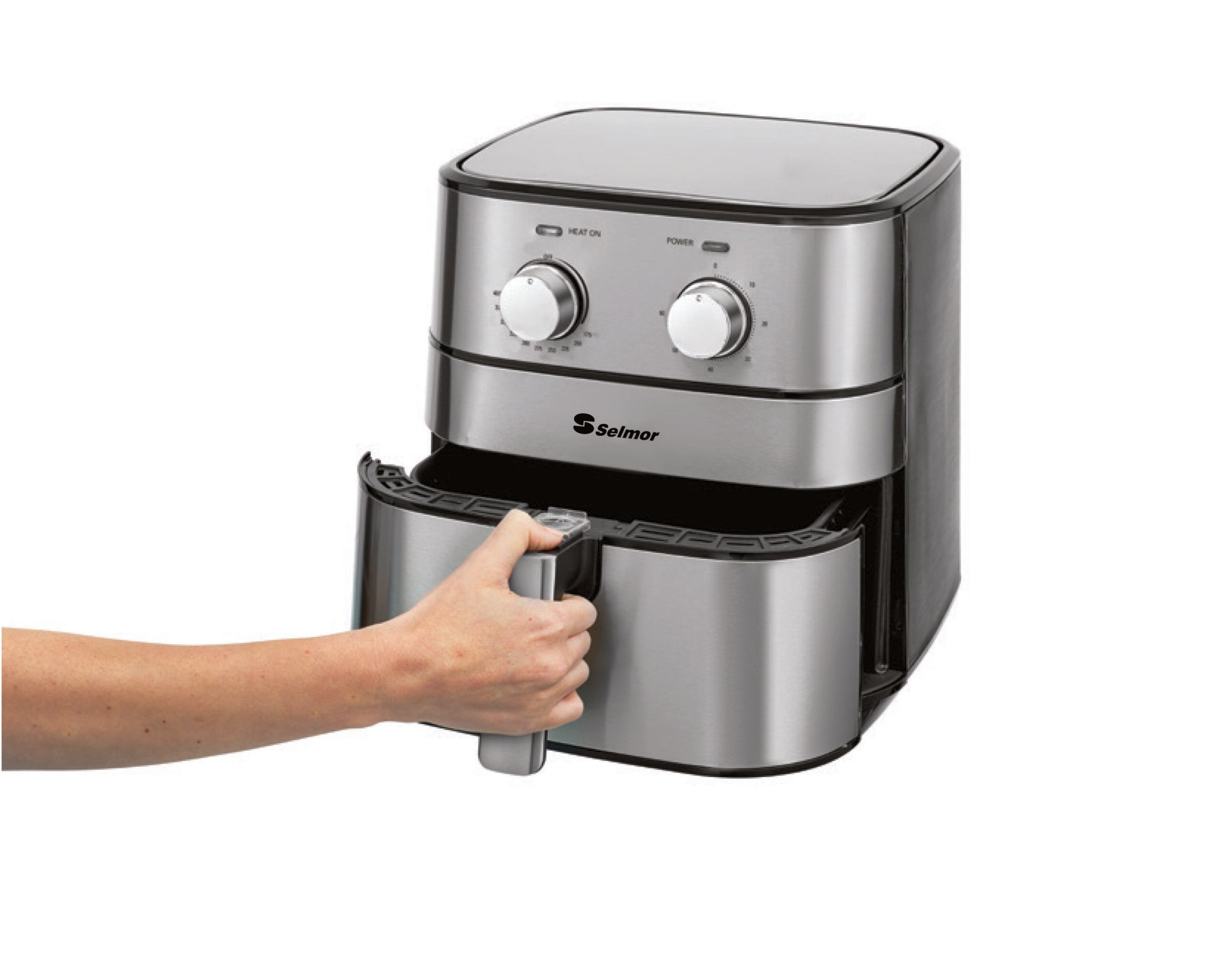 סיר טיגון ללא שמן נירוסטה סלמור AIR FRYER נפח 3.5 ליטר